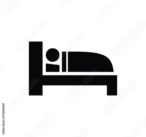 Sleeping Icon Set. Simple Line Icons with Comfort, Comfortable Sleep, Pillow, Bed, and Bedtime. A Selection of Vector Illustrations for Sleep and Rest.