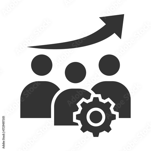 Skill Development Icon Glyph Style. Vector Illustration Design