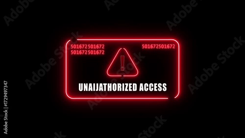  unauthorized access   Alert. Warning security breach computer hacking warning message hacked Warning symbol on the screen privacy protection data hacking malware virus Danger sign. 