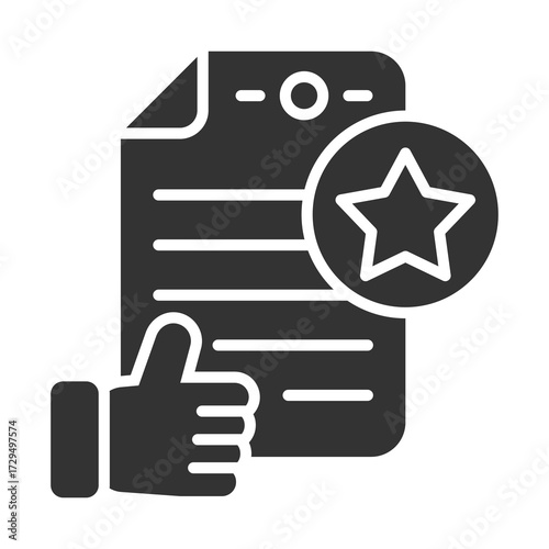 Grade Icon Glyph Style. Vector Illustration Design