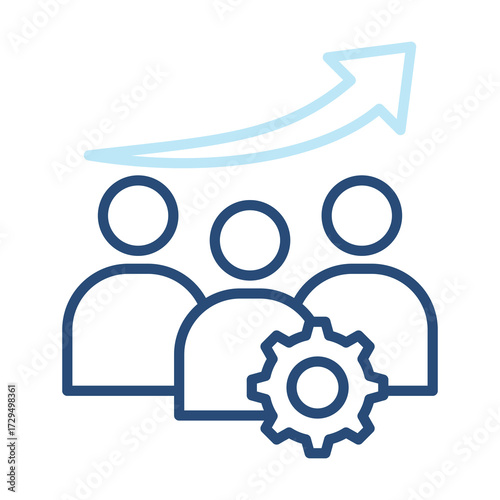 Skill Development Icon Color Outline Style. Vector Illustration Design