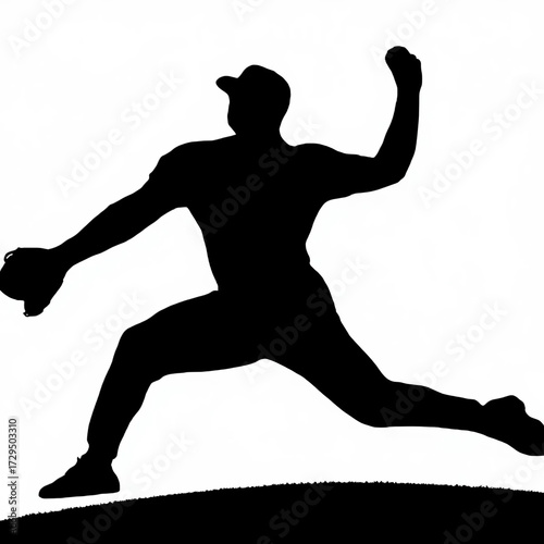 A left-handed pitcher pitching motion