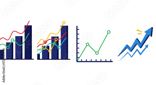 Visualizing Financial Growth Trends and Market Performance Analysis Using Diverse Charting Techniques