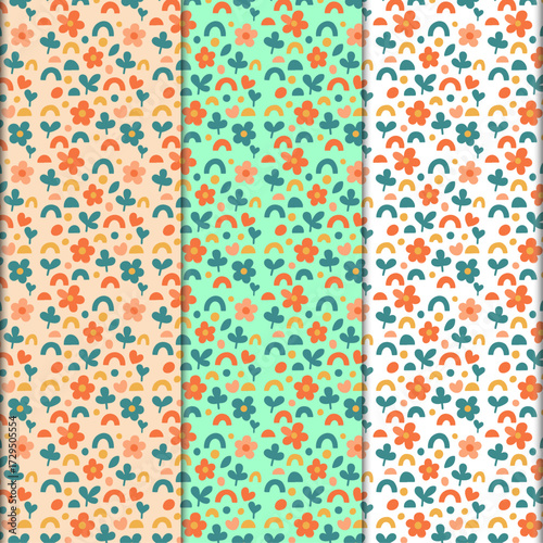 Elegant floral repeat pattern perfect for fabric prints, stationery, and surface design.
