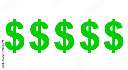 Abundant Green Dollar Signs Representing Wealth Prosperity and Financial Success Opportunities Abound Making Money