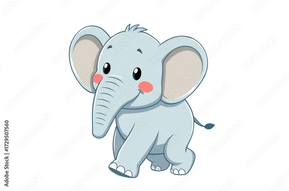 Naklejka premium elephant illustration adorable graphic vector clipart