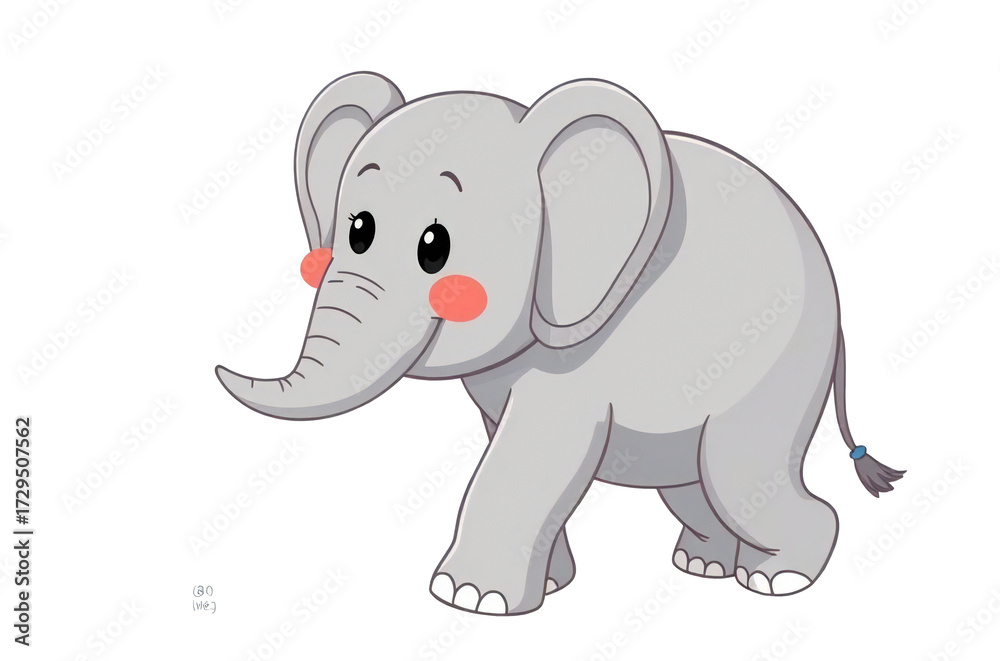 Fototapeta premium elephant illustration adorable graphic vector clipart