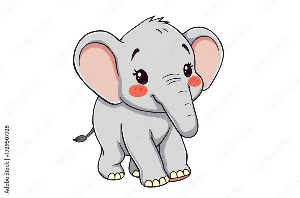 Obraz premium elephant illustration adorable graphic vector clipart