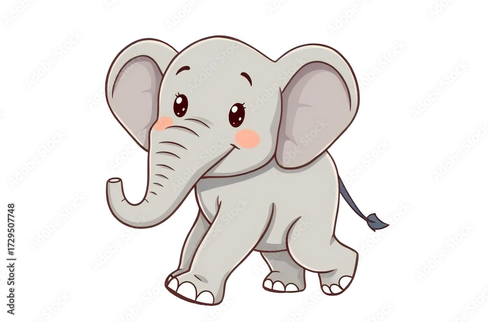 Fototapeta premium elephant illustration adorable graphic vector clipart