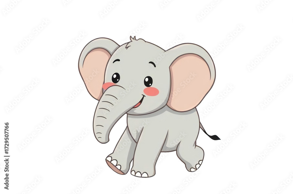 Fototapeta premium elephant illustration adorable graphic vector clipart