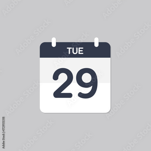 Modern Calendar Day Interface Symbol
