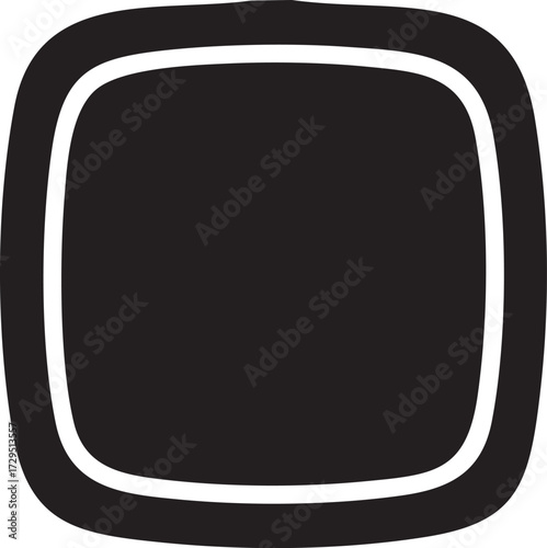 square plate silhouette vector