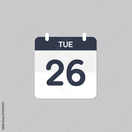 Flat Design Daily Calendar Event Icon