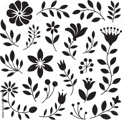 Floral Silhouettes Nature's Design