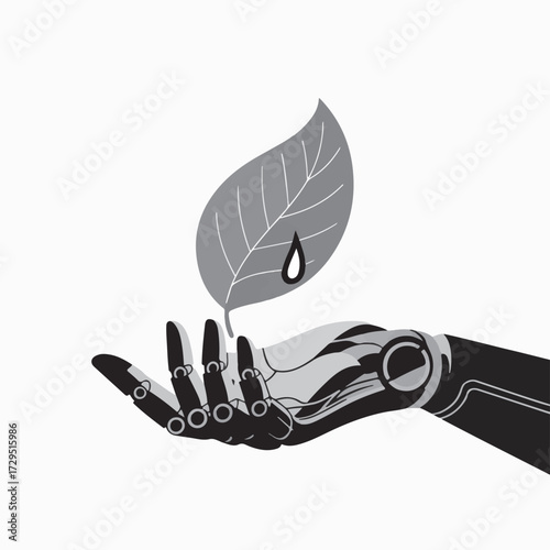 Robotic Hand with Leaf