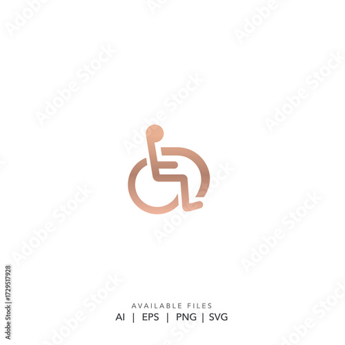 Accessible and inclusive logo for a social services company, Modern minimalist disability care brand identity vector