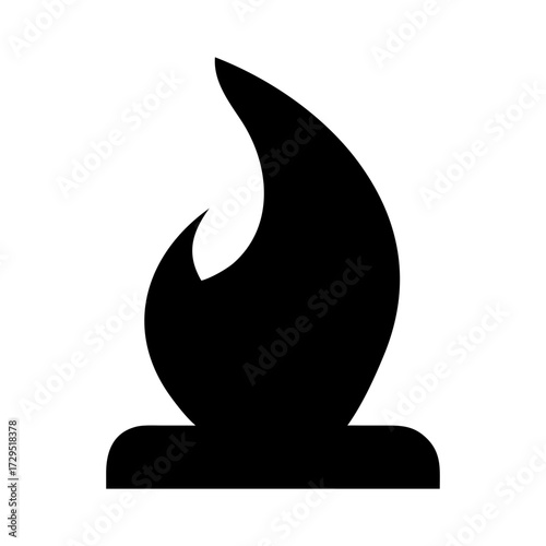 vector illustration of an eternal flame memorial  smooth icon