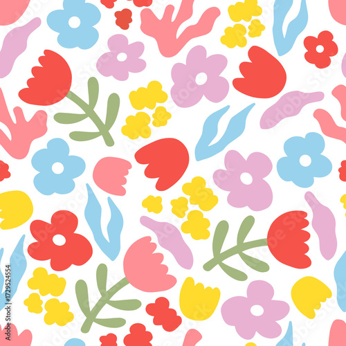 Vibrant Abstract Floral Pattern