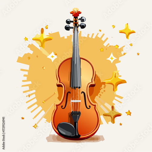 Magnifique violon ,isolé sur fond blanc