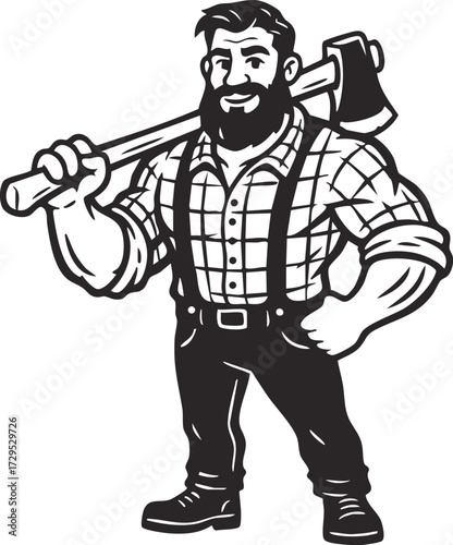 Vector illustration of lumberjack 