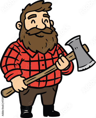 Vector illustration of lumberjack 