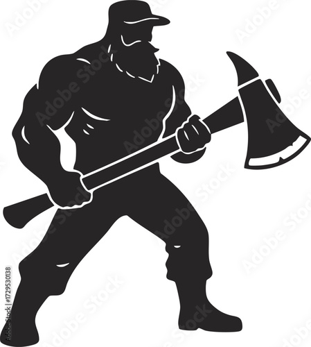 Vector illustration of lumberjack 