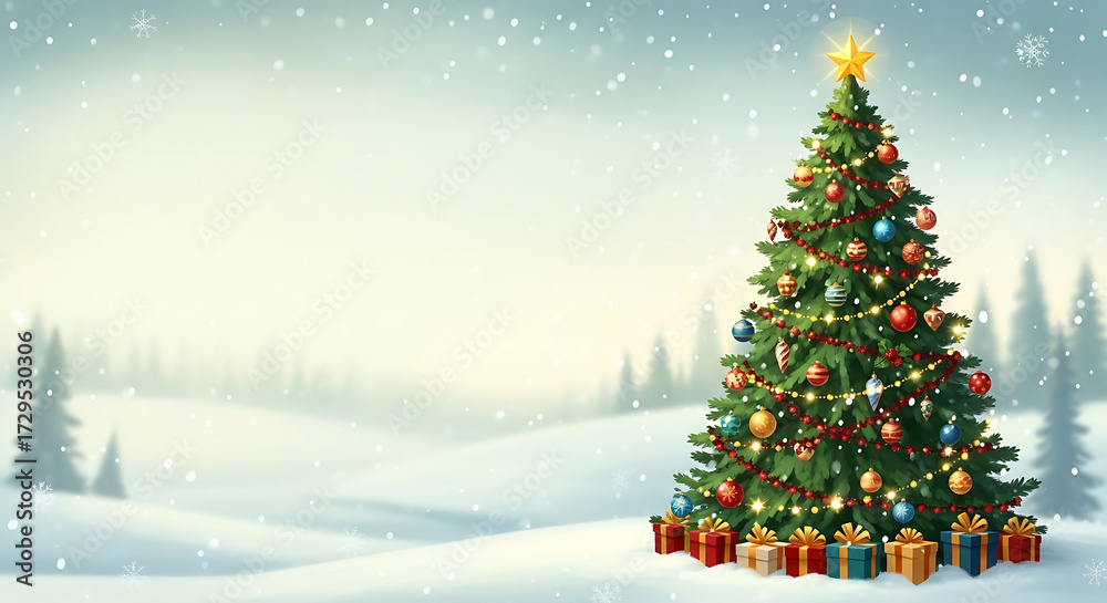 Fototapeta premium christmas tree illustration
