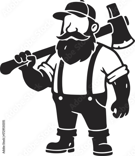 Vector illustration of lumberjack 