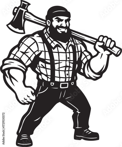 Vector illustration of lumberjack 