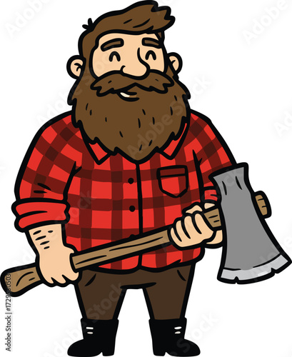Vector illustration of lumberjack 