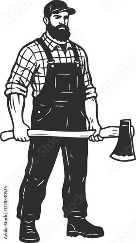 Vector illustration of lumberjack 