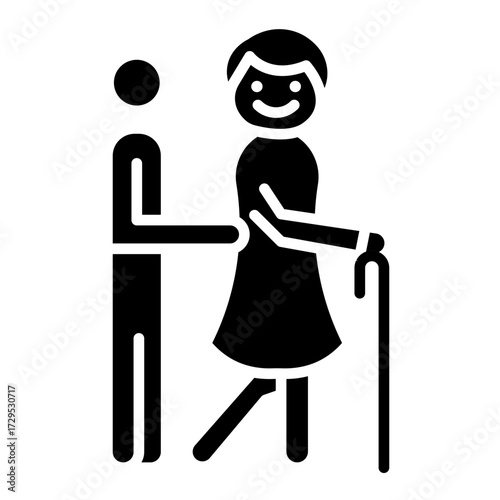 Elderly Care Vector Icon