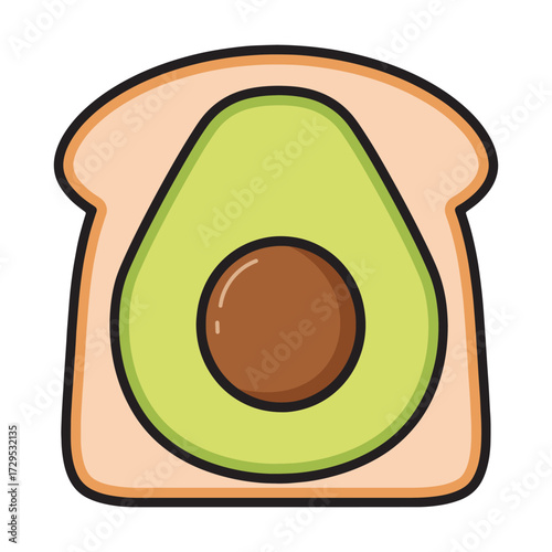 Healthy Avocado Toast Illustration - A Delicious and Nutritious Breakfast or Snack Option