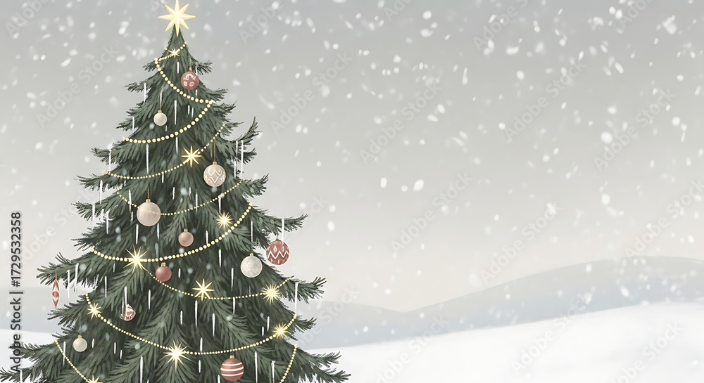 Obraz premium christmas tree illustration
