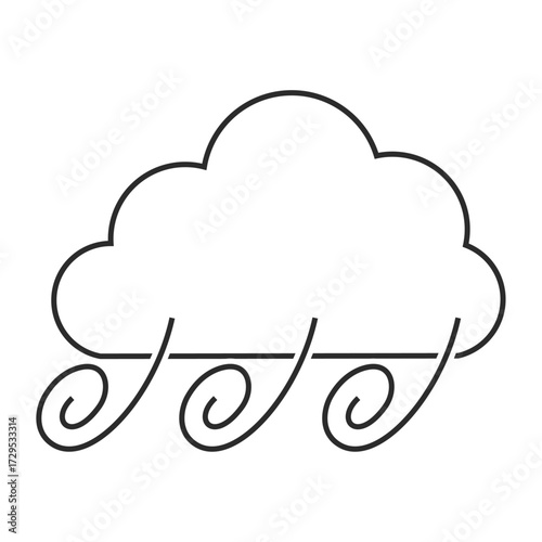 風、曇り、嵐、竜巻、台風、大雨、雨、災害、天気のイラスト