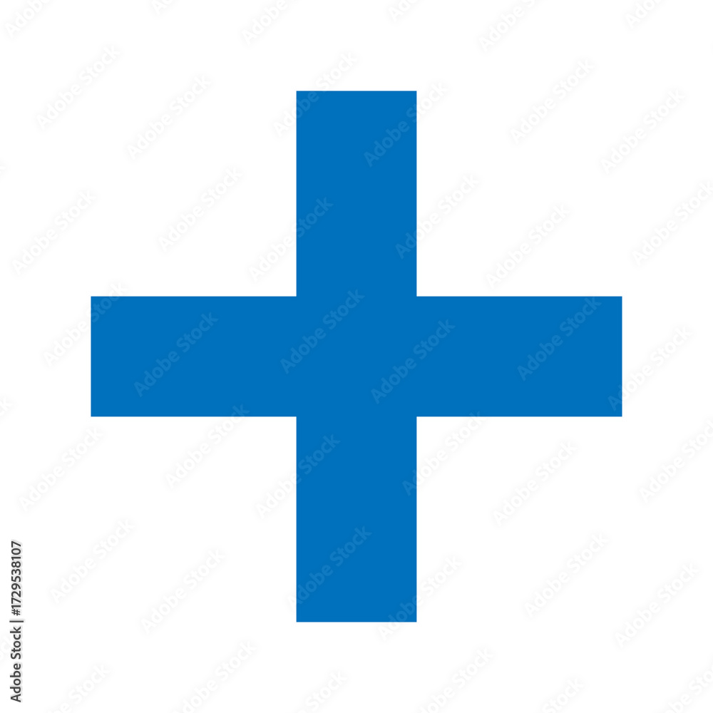 Fototapeta premium Blue Plus Icon PNG. Blue Plus, Cross Symbol