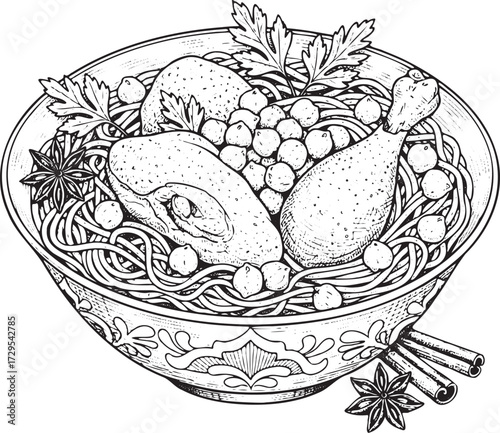 Rechta: Traditional Algerian Noodle Dish