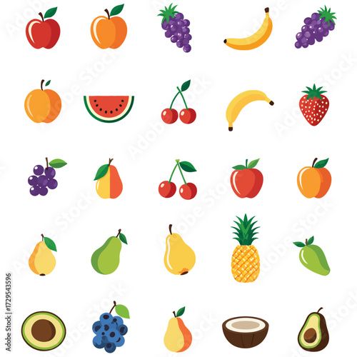A vibrant collection of fresh and ripe fruits, showcasing a variety of natural sweetness and healthy goodness for your culinary and design needs