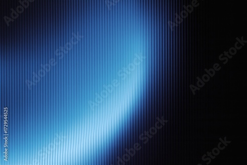 Electric blue ribbed glass lines on black — luminous tech background