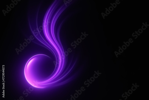 Purple energy spiral — luminous swirl on dark