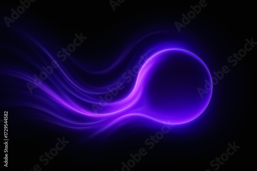 Electric purple flare — bright orb with motion trail
