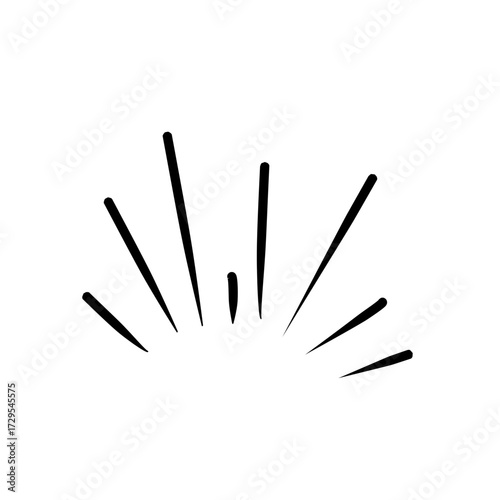Comic cartoon boom speed effect, explosive motion line. Comic explosion, explosive smoke, cartoon vector icon speed line. Sketch action effect sketch sketch sketch sketch sketch hand drawn. Vector ill
