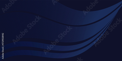 Premium background design with diagonal dark blue line pattern. Vector horizontal template for digital lux business banner, contemporary formal invitation, luxury voucher, prestigious gift certificate