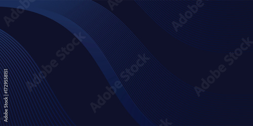 Premium background design with diagonal dark blue line pattern. Vector horizontal template for digital lux business banner, contemporary formal invitation, luxury voucher, prestigious gift certificate