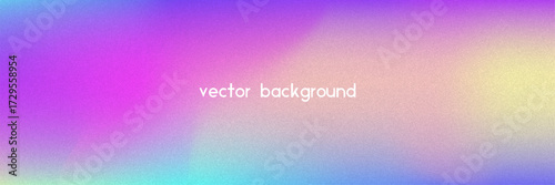 Noise Gradient Background. Abstract Grainy Bg In Pink, Purple And Blue Colors. Iridescent Hologram. Pearlescent Holographic Texture With Rainbow Foil. Watercolour Splash In Pearl Mesh Style