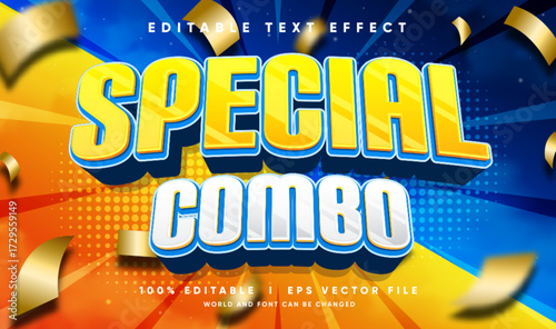 special combo vector text effect with modern style