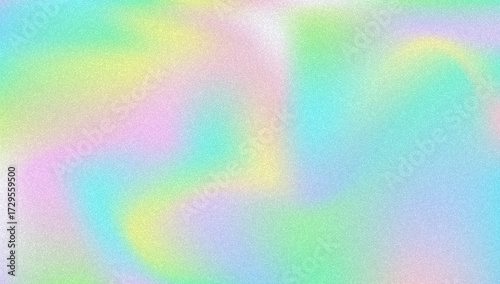 Noise Gradient Background. Abstract Grainy Bg In Pink, Purple And Blue Colors. Iridescent Hologram. Pearlescent Holographic Texture With Rainbow Foil. Soft Wave Filter In 3d Vector Backdrop