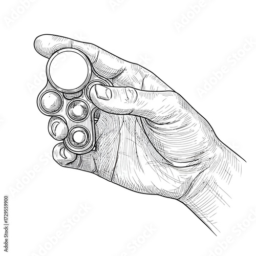 Holding a Fidget Spinner