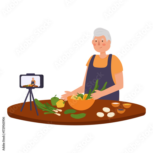 Grandpa blogger shoots culinary blog