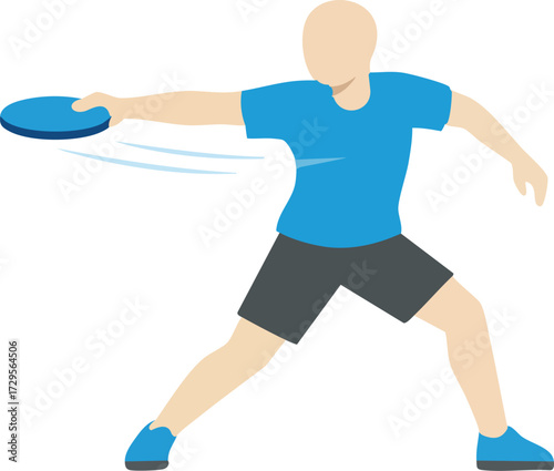 Man playing frisbee outdoors active lifestyle throwing disc sport game leisure activity